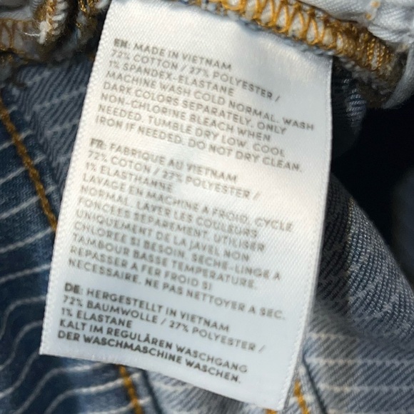 Lands’ End Recover High-Rise Striped Wide Leg Crop Jeans – Size 16 Petite - Picture 9 of 9